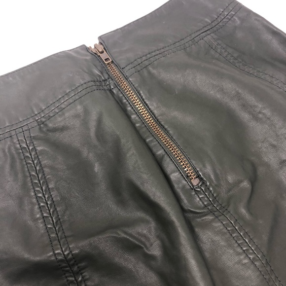 Free people green vegan mini skirt lined 574 - Picture 6 of 8